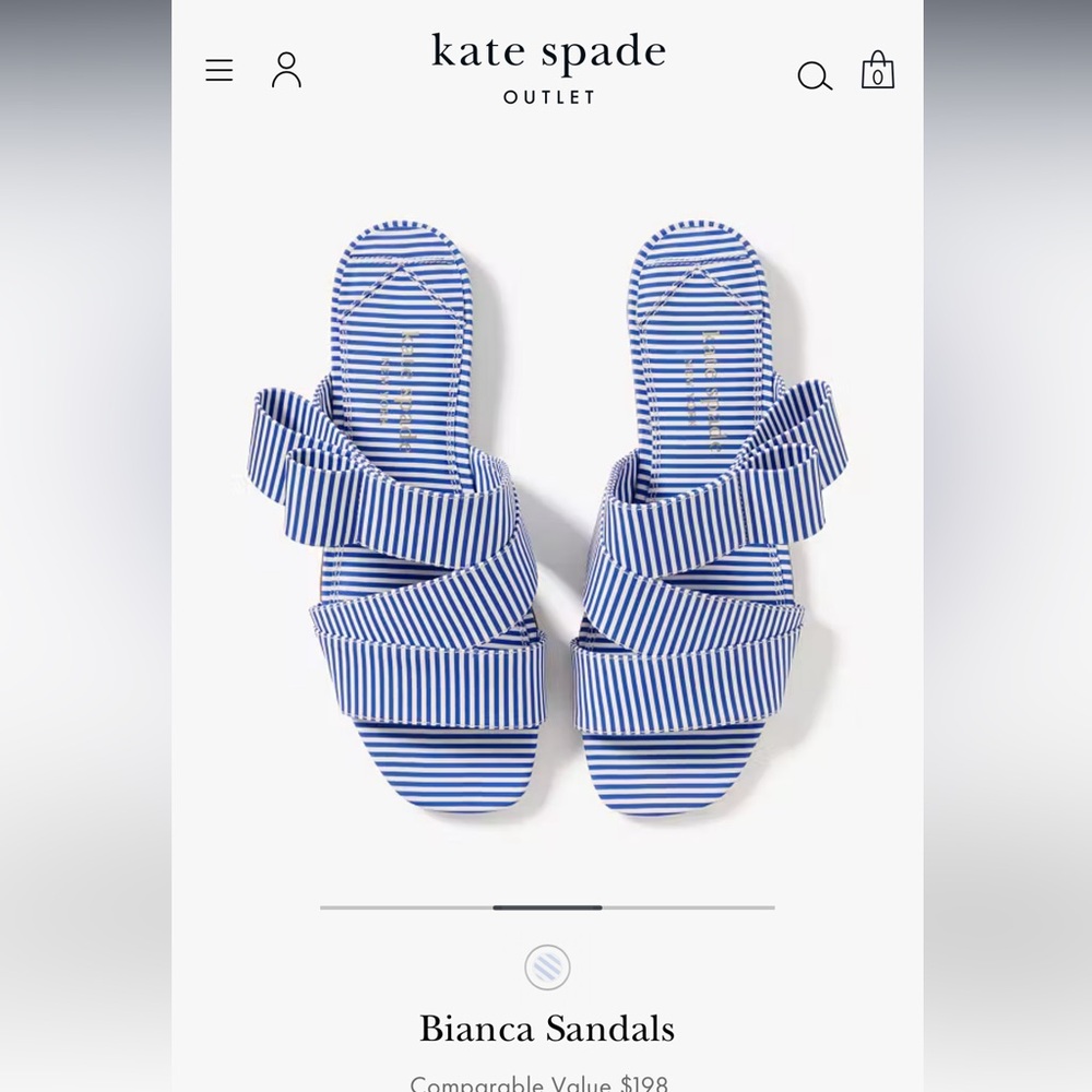 Kate Spade Blue Striped Women's Sandals